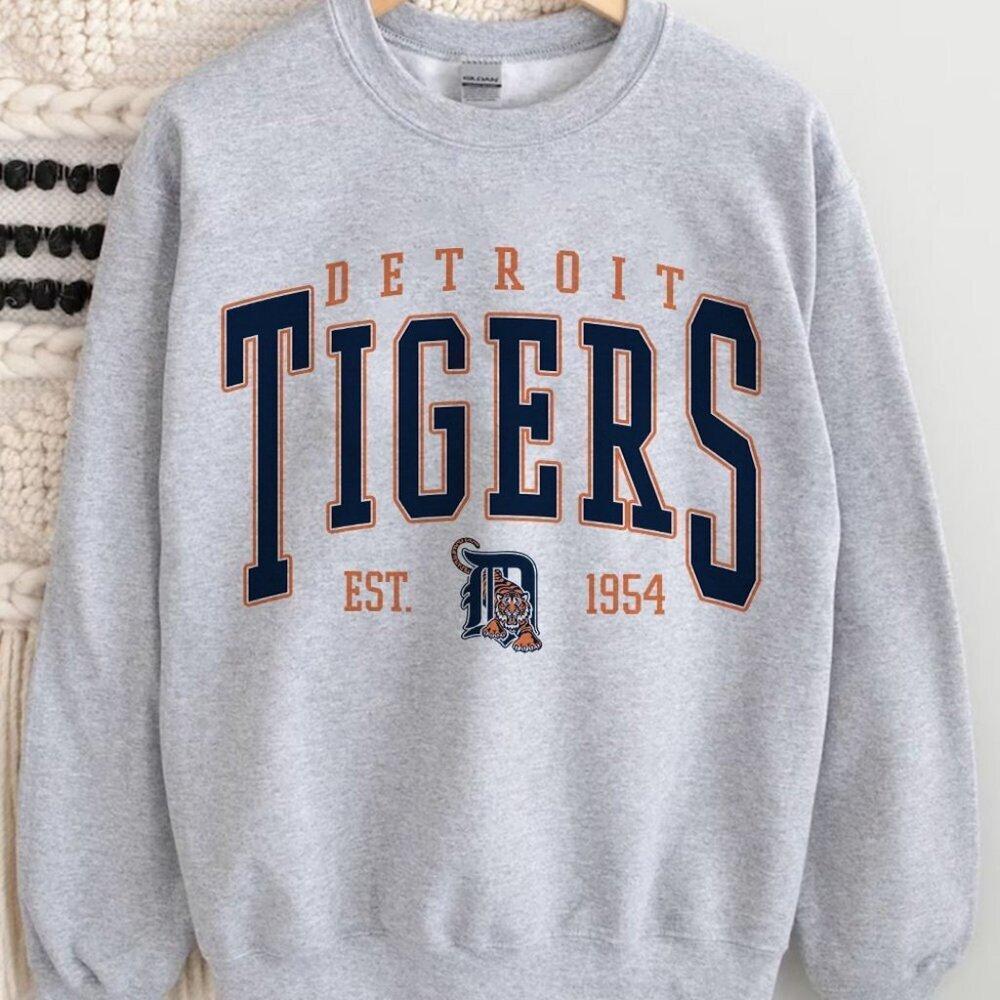 Detroit Tigers Sweatshirt, Detroit Baseball Sweater